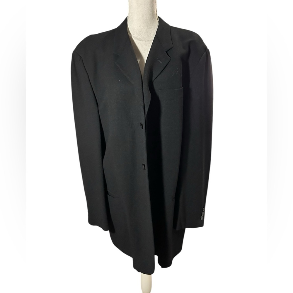 Donna Karan Signature Men’s Made in Italy Wool Black Blazer